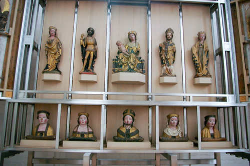 Hand carved wooden saints