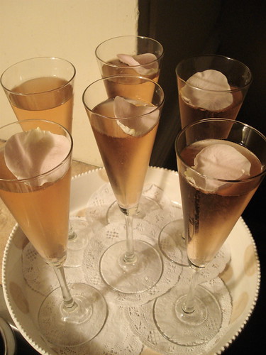 Rose Champagne Cocktails : February Dinner Club
