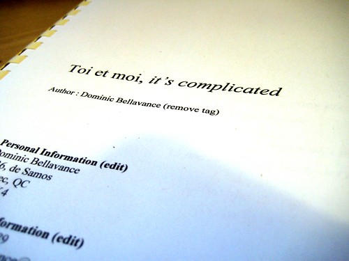 Tapuscrit : Toi et moi, it's complicated