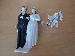 broken wedding topper