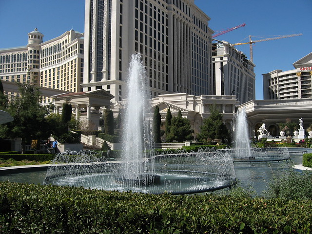 Caesars Palace Fountains 2 by Ken Lund