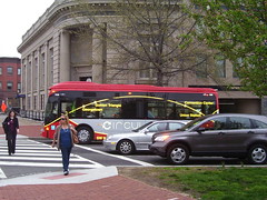 The Union Station-Navy Yard DC Circulator uses 30 foot buses