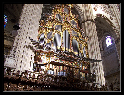 Organo de Evangelio de la Catedral Nueva de Salamanca - visto desde el coro