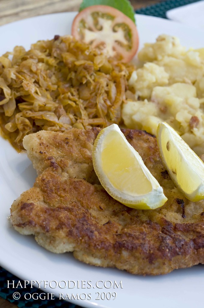 Breaded Vienna Schnitzel with cabbage and Potato Salad (Php 354)