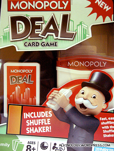 The box of the Monopoly Deal Card game