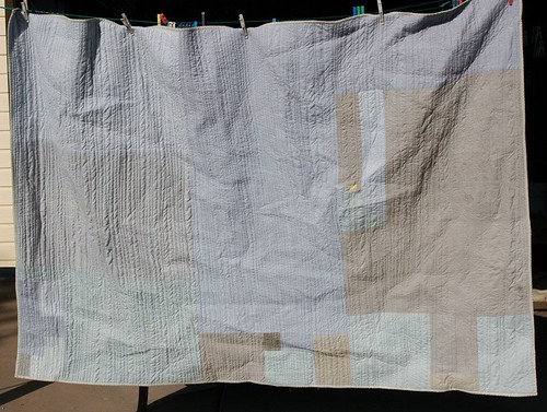blue dyed quilt