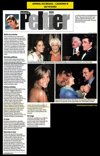 "Brilho de estrelas" - Jornal do Brasil - 26/10/2002