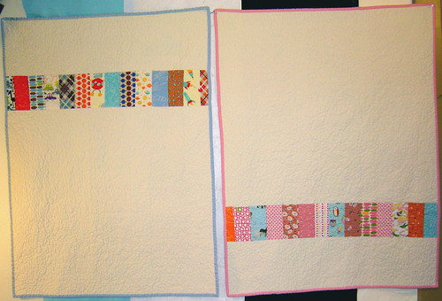 Two Baby Coin Quilts - Back