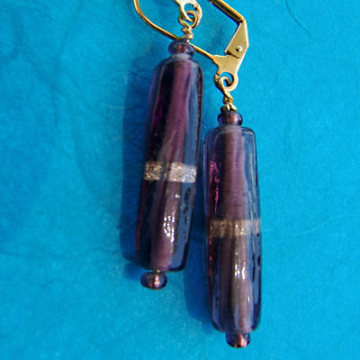 Purple Iris Earrings 1 image by candylynn from Flickr.com, CC-BY