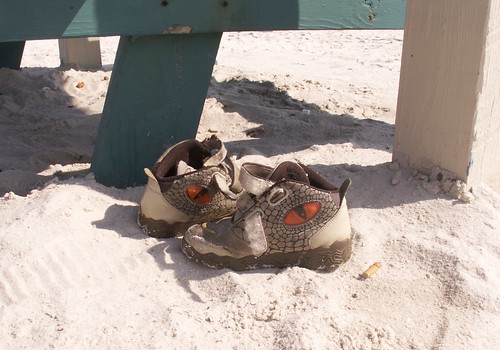 Sneakers at Fort Island Gulf Beach