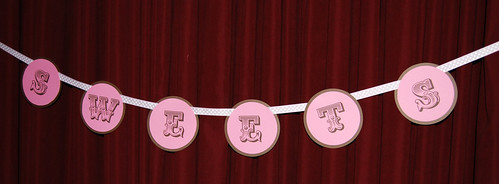 pink and brown SWEET banner