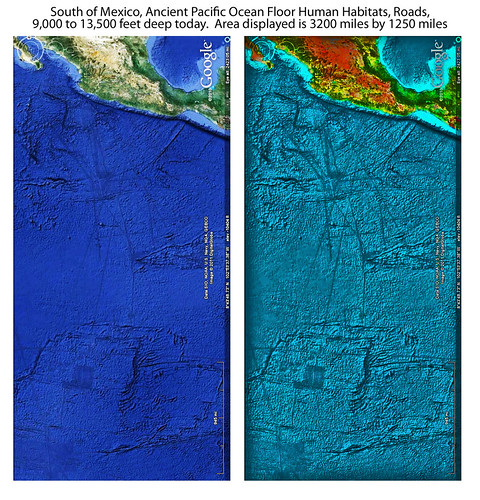 ocean floor profile. Pacific Ocean Floor