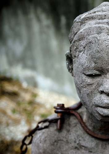 Statue of the Slavery monument in Zanzibar Stone Town, Tanzania