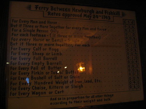Ferry rates in 1793