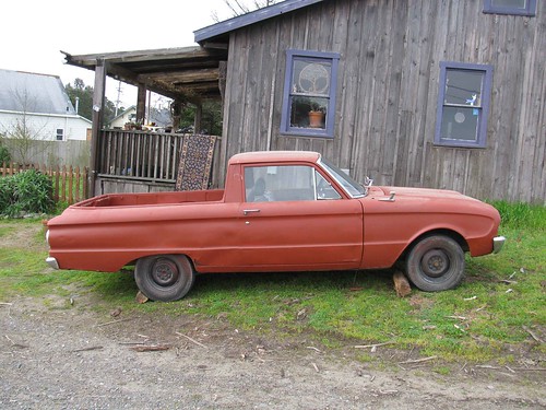 It's a 1960 Ford Falcon Ranchero with a straight6 and three on the tree