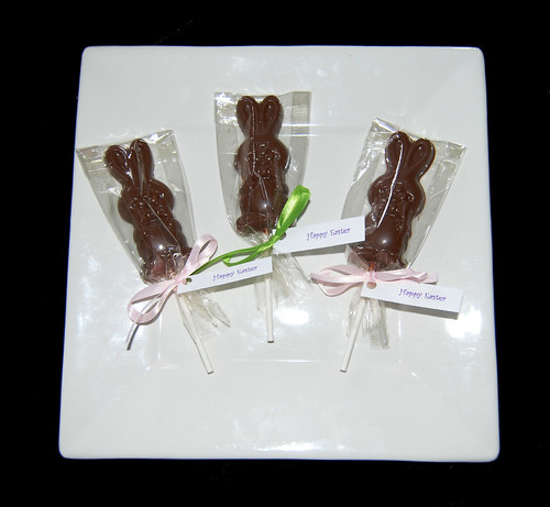 Chocolate bunny suckers