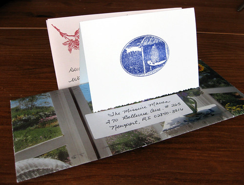 In handmade envelope, with handmade card