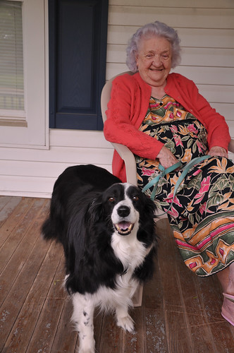 Betty Jones and her dog Babe in Mt. Airy, Maryland.