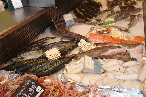 Breton fishmonger's display