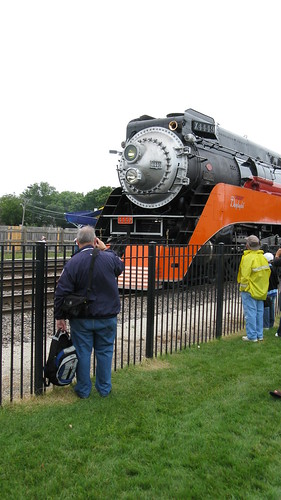 Preserved Southern Pacific steam locomotive # 4449 on display. Franklin Park Illinois. Saturday, August 1st 2009.