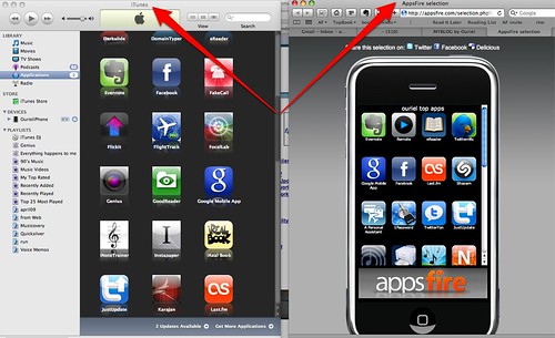 My Apps on iTunes available for Sharing via Safari (soon on iPhone) by you.