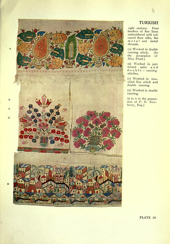 022-Cuatro muestras de bordado turco siglo XIX