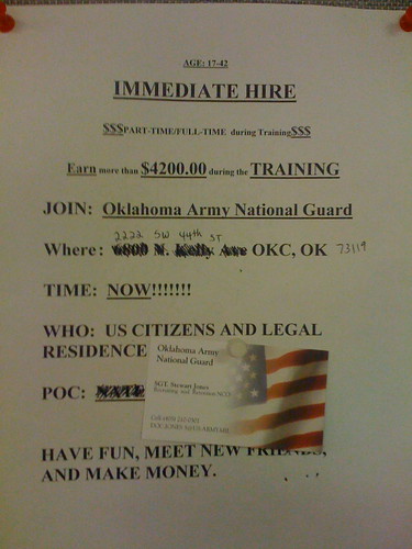 Oklahoma Army National Guard advertisement at OKCPS