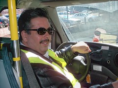 Eddie K in training as a Paratransit Driver. Niles Illinois. March 2008.