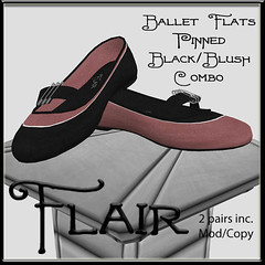 Flair-Ballet Flats-Pinned-Black Blush Combo