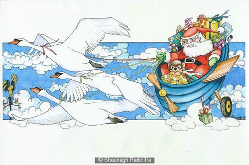 Swans (Santa) by Shaunagh Radcliffe