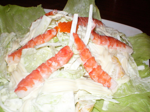 Hot prawn salad
