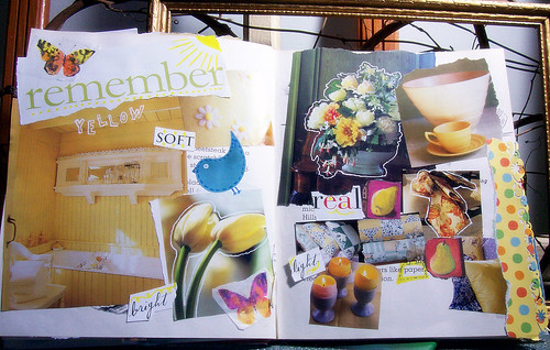 colours of my life altered book - remember yellow