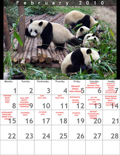 May 16, 2009 updated itinerary for panda moonbear trip by you.