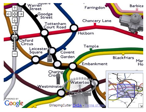 Screen Grab of 3D Geographical Tube Map