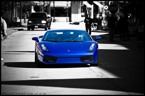 Blue Lamborghini Gallardo