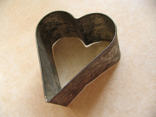 Cookie cutters: tin heart