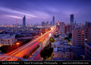 Kuwait - Welcome Home Sunset over Kuwait City