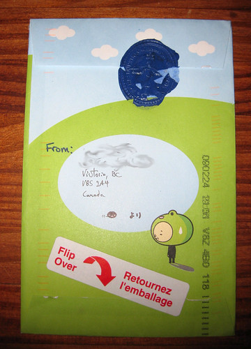 Rainy frog dude envelope with sealing wax