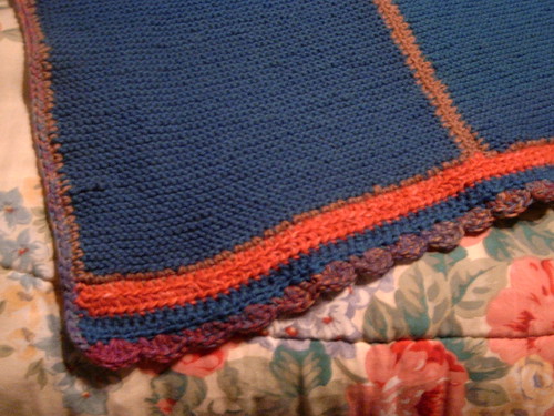 Wool Squares Blanket - Crochet Border 2