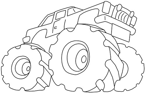 cartoon car drawings. Monster truck drawing - Post