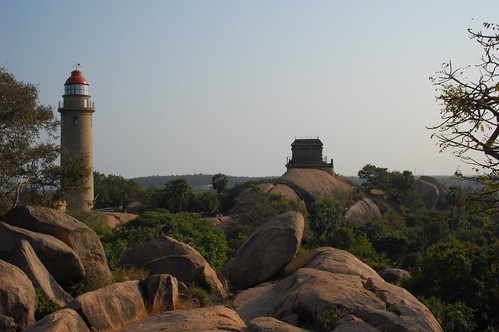 lighthouse and rocks