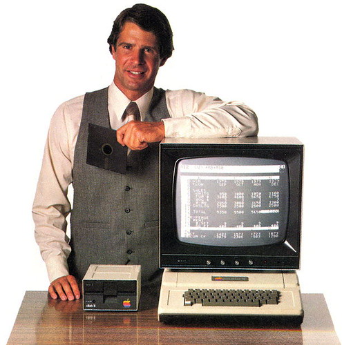 Visicalc user with Apple II