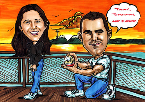 Couple caricatures proposal A4