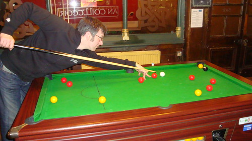 Pool player at a Pub in Lee, London