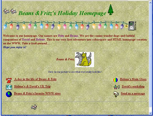 First website 1996 Home page