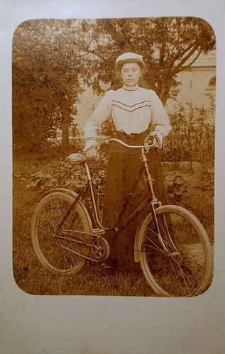 Lady with a bicycle