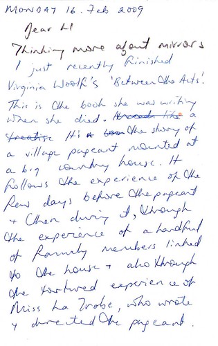 page 01 of correspondence 16 Feb 2009
