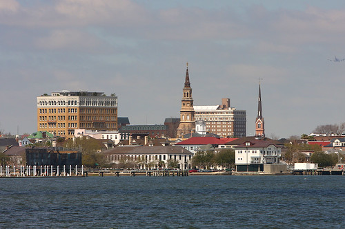 Downtown Charleston from a boat