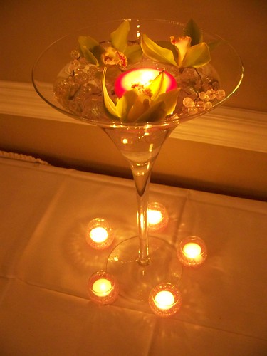 martini glass centerpieces. Martini Glass Table