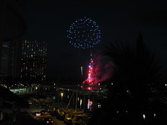 Friday night fireworks from the Hilton